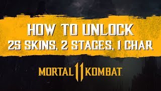 Mortal Kombat 11 – How to unlock 25 skins 2 stages amp 1 character Spoilers [upl. by Tabitha]