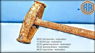 Old Hammer  Antique Hatchet  Restorations with modifications  Multiple New Restoration Project [upl. by Namara]