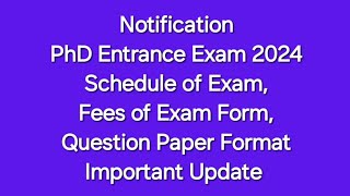 Sppu  PhD Entrance Exam 2024  PET Exam  Schedule Fees Question Paper Format [upl. by Adranoel]