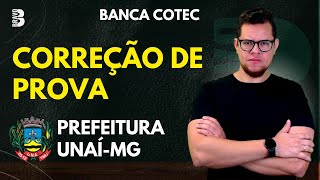 Informática Correção de Prova  Prefeitura de Unaí MG  Banca COTEC [upl. by Ihsakat53]