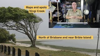 Ningi Creek near Bribie maps and spots to target Bream Flathead and more Land and Bay Fishing [upl. by Landers]