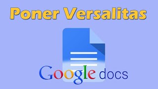 Como poner versalitas en Google docs [upl. by Harshman]