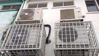 York Acson and Panasonic ceiling cassette air conditioner outdoor units [upl. by Rakia]