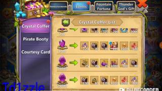 Castle Clash 188  buy out crystal coffer  50k gems to roll Ripper [upl. by Aneel]