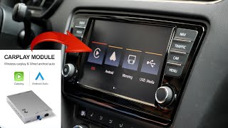 Install Carplay amp Android Auto Wireless Module EBILAEN for Skoda  VW Seat MIB 1 MIB 2 Octavia 3 [upl. by Sollars]