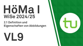 VL 9 Abbildungen Injektiv Surjektiv Bijektiv  TU Dortmund Höhere Mathematik I BCIBWMLW [upl. by Lleznov]