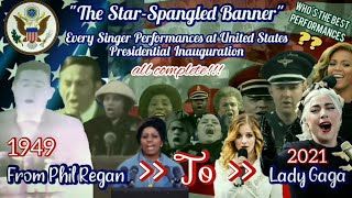 UPDATE 19492021  Every Performances of the National Anthem at US Presidential Inauguration [upl. by Spence292]