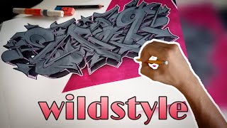 How to sketch graffiti wildstyle  SWAG  jerikxswag [upl. by Purity]