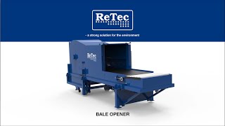 ReTec Baleopener Recovered paper cardboard bales [upl. by Enomor]