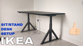 IKEA IDASEN SITSTAND DESK  UNBOXING SETUP amp REVIEW FIRST IMPRESSION [upl. by Randell]