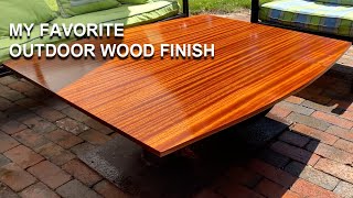 How to Build amp Finish an Outdoor Table Top  Best Exterior Wood Finish [upl. by Anniahs]