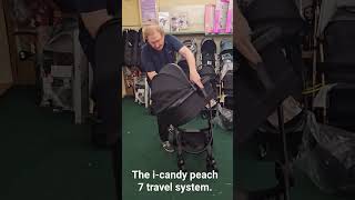 Just fold series The icandy peach 7 travel system stroller howtofold pram icandy baby [upl. by Ailehc316]