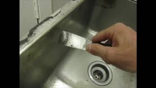 Removing a stainless steel under mount sink from granite countertop [upl. by Auhso]