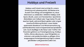 Hobbys und Freizeit  Learn German With Dialogues  German Samosa german germanlanguage [upl. by Yor]