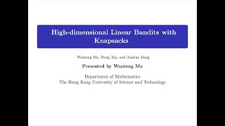 ICML 2024 HighDimensional Linear Bandits with Knapsacks [upl. by Garner]