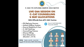 QampA Session on CCAT Counselling and Seat Allocation March 2024 [upl. by Dowling]