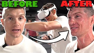 UFC Fighter Tries Virtual Reality Boxing [upl. by Aissenav53]