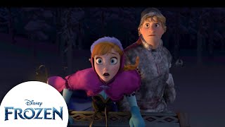 Anna and Kristoff Escape The Wolves  Frozen [upl. by Greenes]