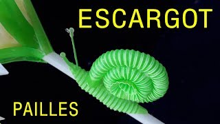 Comment faire un escargot avec des pailles en plastique  Recyclage Des Pailles [upl. by Eirolav289]