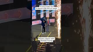 Donald Trump invites fan to dance on stage trump Donaldtrump maga make America great again 2024 [upl. by Borg]