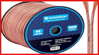 InstallGear 14 Gauge Wire AWG Speaker Wire 500ft  Clear  Speaker Cable for Car Speakers Stereos [upl. by Carmon504]