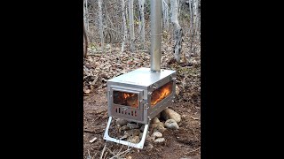 1st burn of our Pomoly T1 stove [upl. by Blodget949]