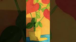 How to draw vase painting 🖌️🪴 [upl. by Refannej]