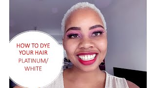 Bleaching Your Hair How To Dye Your Hair WhiteSouth African YouTuber [upl. by Weidman]