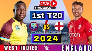 LIVE WEST INDIES vs ENGLAND 1st T20 2024  live england vs west indies 1st t20 [upl. by Wasson]