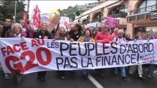 G20 manifestazione al confine con Monaco quotbasta con i paradisi fiscaliquot [upl. by Noxin178]