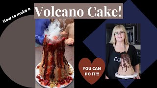 How to make a Volcano Cake l Beginner Cake Decorating Tutorial l Step by Step [upl. by Ardnazil]