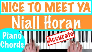 How to play NICE TO MEET YA  Niall Horan Piano Chords Tutorial [upl. by Lenard]