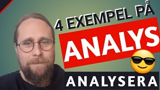 Analysera mera 2  Vad betyder analys  Fyra olika exempel  analys [upl. by Aiela]