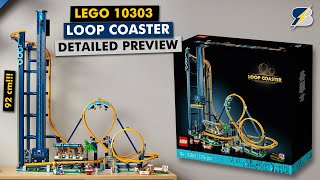 Gigantic LEGO 10303 Loop Coaster detailed preview analysis and video in action [upl. by Eyot]