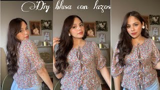 DIY Blusa con lazos enfrente Paso a Paso [upl. by Letnuhs]