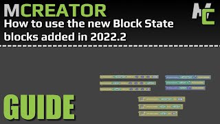 MCREATOR How to use the Block State procedure blocks  20222 [upl. by Corby]