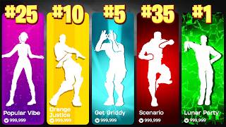 Top 50 Most Popular Fortnite Dances amp Emotes  Chapter 15 [upl. by Barnaby]