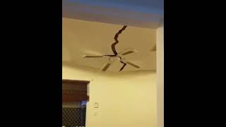 Ceiling Falls on Ceiling Fan [upl. by Pru381]