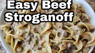 Easy Beef Stroganoff 😋 budgetmeals dinnerideas [upl. by Whang678]