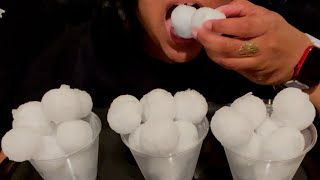 BATTLE OF THE ICE  REFROZEN POWDERY VS SHAVED VS FREEZER FROST BALLS [upl. by Alake370]