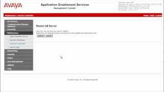 How to Restart Services on Avaya Application Enablement Services [upl. by Schrader]