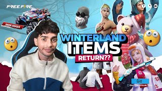 WINTERLAND ITEMS POSSIBLE RETURN ☃️ Garena Free Fire [upl. by Maegan]