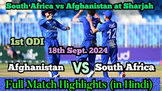 AFG vs SA  SA Tour of Afghanistan 2024 01st ODI  Highlights  SA vs AFG🔥🔥 [upl. by Yrac]