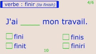 A1B1  Irregular Past Participles  FRENCH GRAMMAR TEST Part 1  6 Questions QUIZ [upl. by Ogawa]