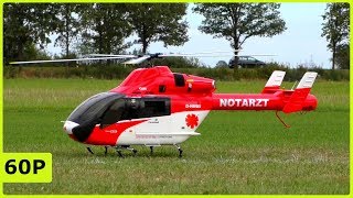 AMAZING RC SCALE MODEL HELICOPTER MD 900 WITH NOTAR  Niederrhein Helidays 2018 [upl. by Poole]