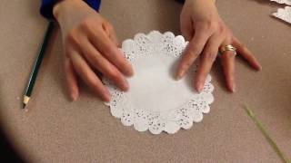 How To Make A Doily Christmas Tree Card [upl. by Brandt]