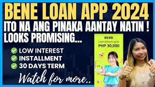 PROMISING LOAN APP 2024 ✅️ LOW INTEREST ✅️ INSTALLMENT AND ✅️30 DAYS LOAN TERM BENE LOAN LEGIT [upl. by Mirak]