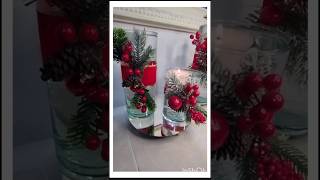 Mira esta bonita decoración Navideña con velas flotantes  centro de mesa diy christmas trending [upl. by Anerom]