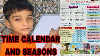 kids learn time calendar amp seasons [upl. by Anauqes]