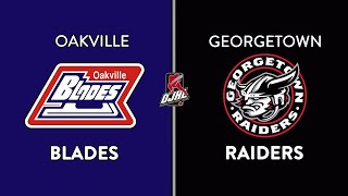 OJHL Highlights  Oakville Blades VS Georgetown Raiders  December 16 2023 [upl. by Adia819]